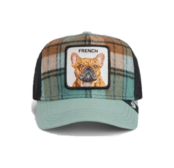 BASEBALL CAP DAPPER FRENCHIE ITALY SHADE IN PLAID VERDE MARRONE